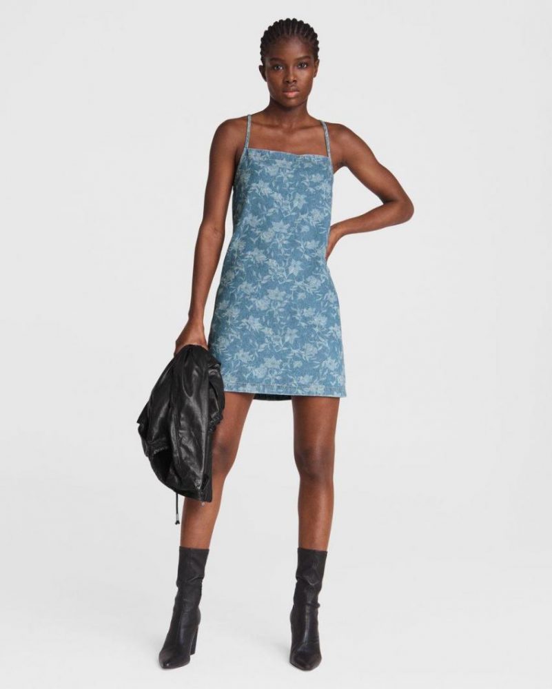 rag bone Dresses Denim dress Laser Floral Denim Womens Drinkurway