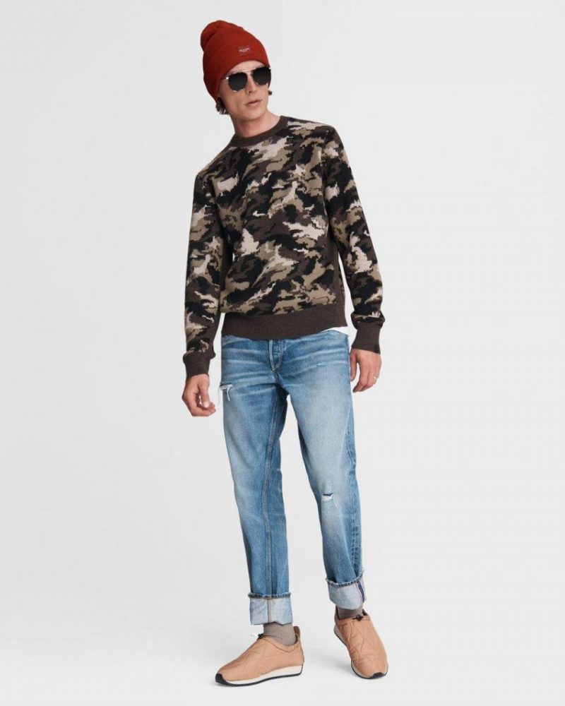 Rag and bone purchases intarsia Camo sweater